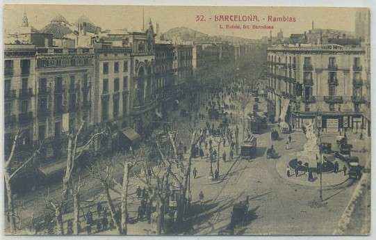 POSTAL ANTIGUA DE BARCELONA. RAMBLAS Nº 32
