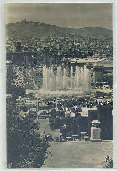 POSTAL DE BARCELONA. PARQUE DE MONTJUICH. FUENTE