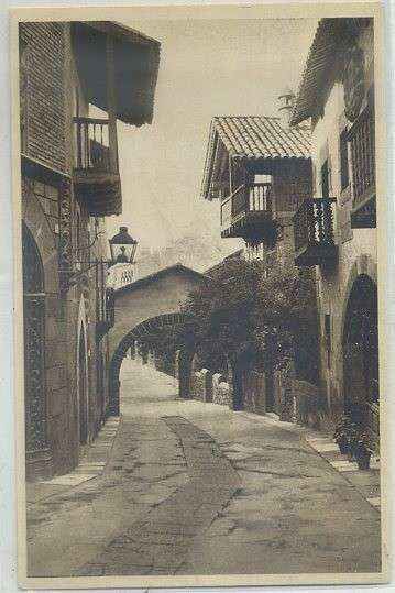 POSTAL DE BARCELONA. PUEBLO ESPAÑOL. MONTJUICH Nº 186