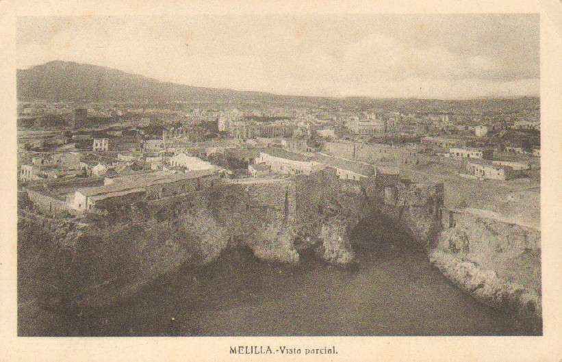 POSTAL ANTIGUA DE MELILLA. VISTA PARCIAL.