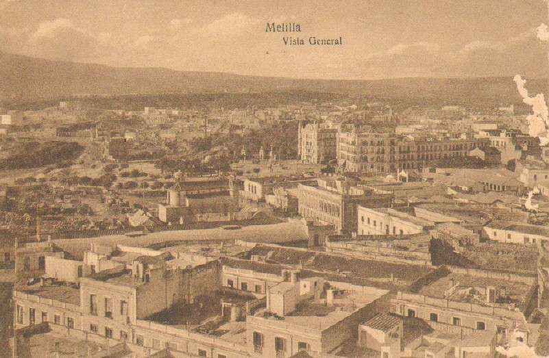 POSTAL ANTIGUA DE MELILLA. VISTA GENERAL.