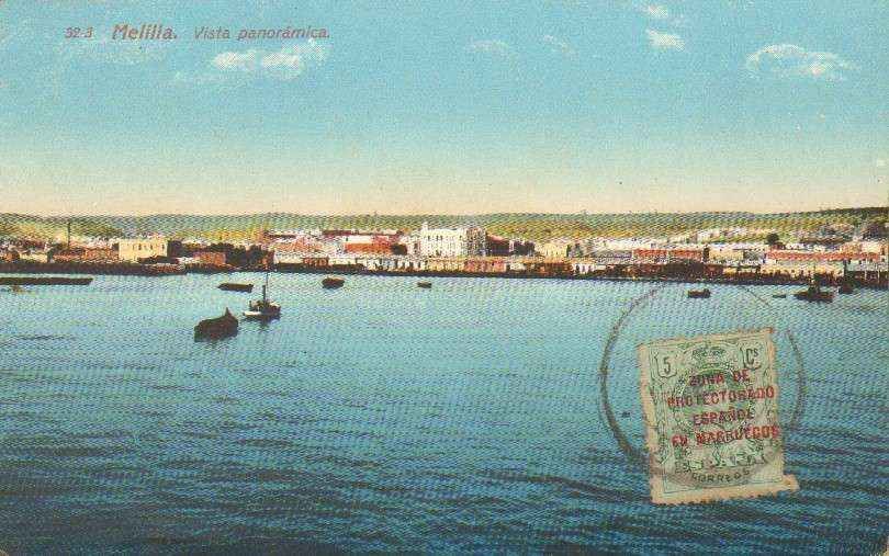 POSTAL ANTIGUA DE MELILLA. VISTA PANORAMICA.