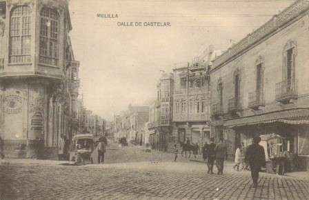 POSTAL ANTIGUA DE MELILLA. CALLE CASTELAR.