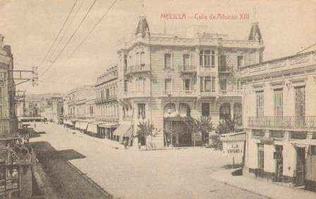 POSTAL ANTIGUA DE MELILLA. CALLE DE ALFONSO XIII.