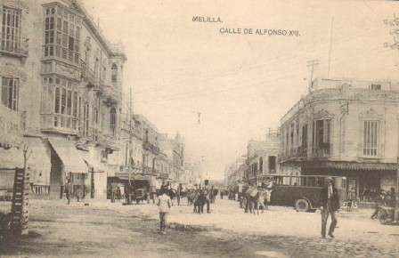 POSTAL ANTIGUA DE MELILLA. CALLE DE ALFONSO XIII.