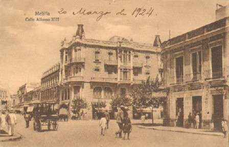 POSTAL ANTIGUA DE MELILLA. CALLE DE ALFONSO XIII.