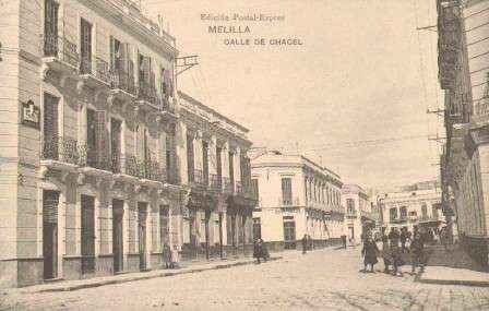 POSTAL ANTIGUA DE MELILLA. CALLE DEL GENERAL CHACEL.