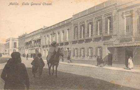 POSTAL ANTIGUA DE MELILLA. CALLE DEL GENERAL CHACEL.