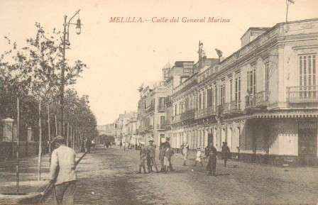 POSTAL ANTIGUA DE MELILLA. CALLE DEL GENERAL MARINA