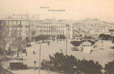 POSTAL ANTIGUA DE MELILLA. PLAZA DE ESPAÑA.