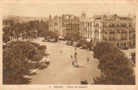 POSTAL DE MELILLA. PLAZA DE ESPAÑA.