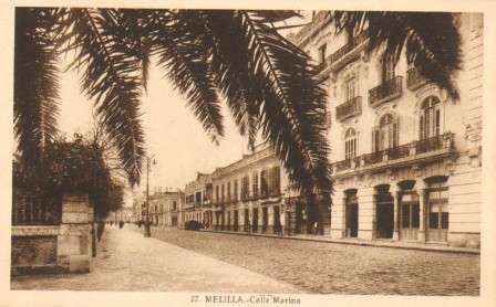POSTAL DE MELILLA. CALLE MARINA.