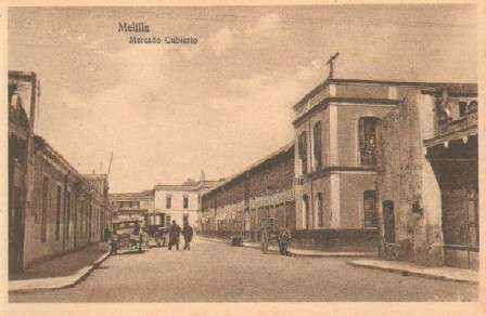 POSTAL ANTIGUA DE MELILLA. MERCADO CUBIERTO.