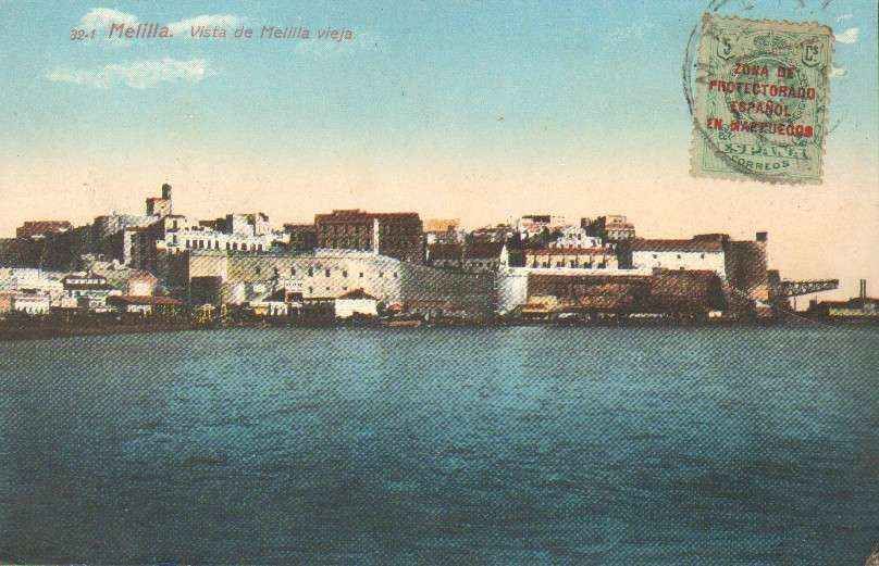 POSTAL ANTIGUA DE MELILLA. VISTA DE MELILLA VIEJA.