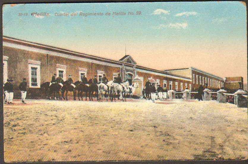 POSTAL ANTIGUA DE MELILLA. CUARTEL DEL REGIMIENTO DE MELILLA.