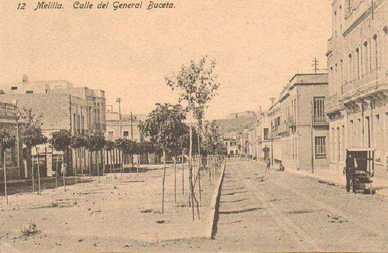 POSTAL ANTIGUA DE MELILLA. CALLE GENERAL BUCETAS.