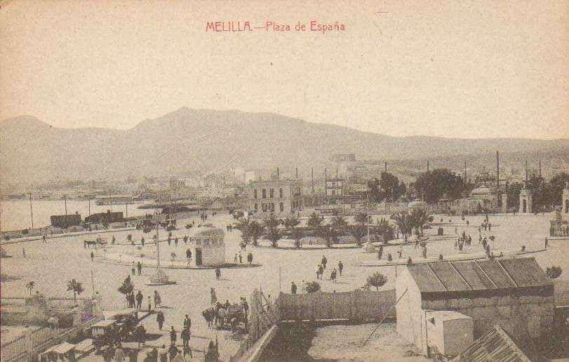 POSTAL ANTIGUA DE MELILLA. PLAZA DE ESPAÑA.