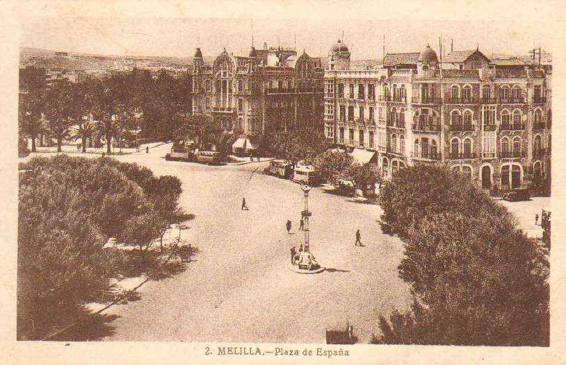 POSTAL ANTIGUA DE MELILLA. PLAZA DE ESPAÑA.