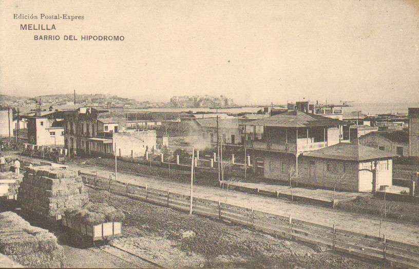 POSTAL ANTIGUA DE MELILLA. BARRIO DEL HIPODROMO.