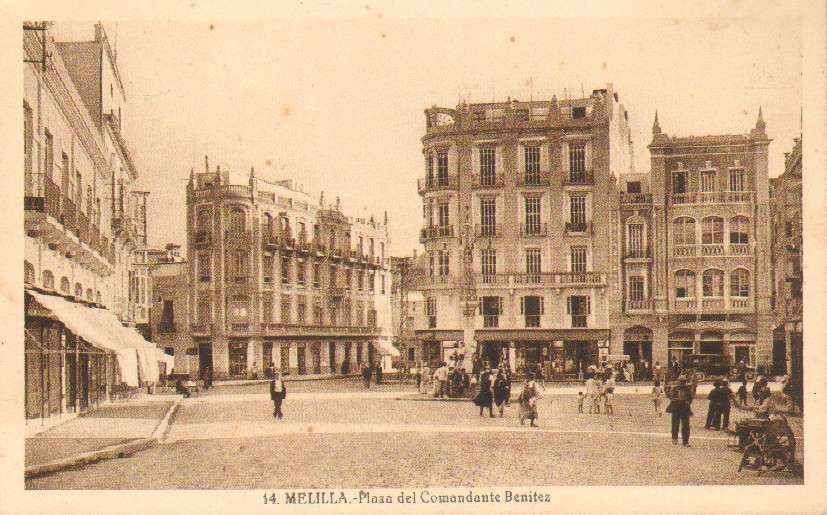 POSTAL DE MELILLA. PLAZA DEL COMANDANTE BENITEZ.