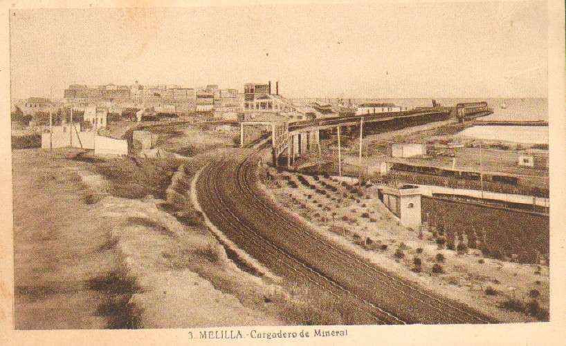 POSTAL DE MELILLA. CARGADERO DE MINERAL.