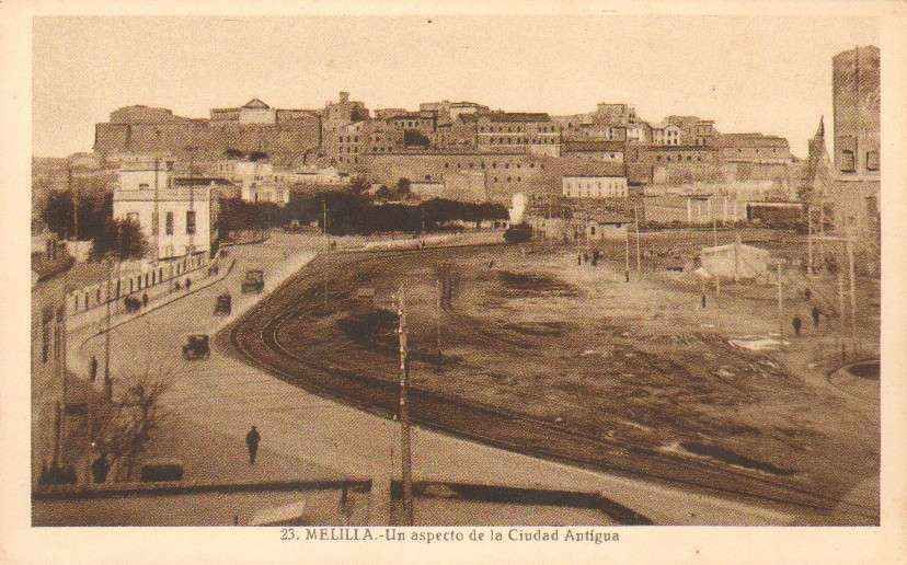 POSTAL DE MELILLA. UN ASPECTO DE LA CIUDAD ANTIGUA.