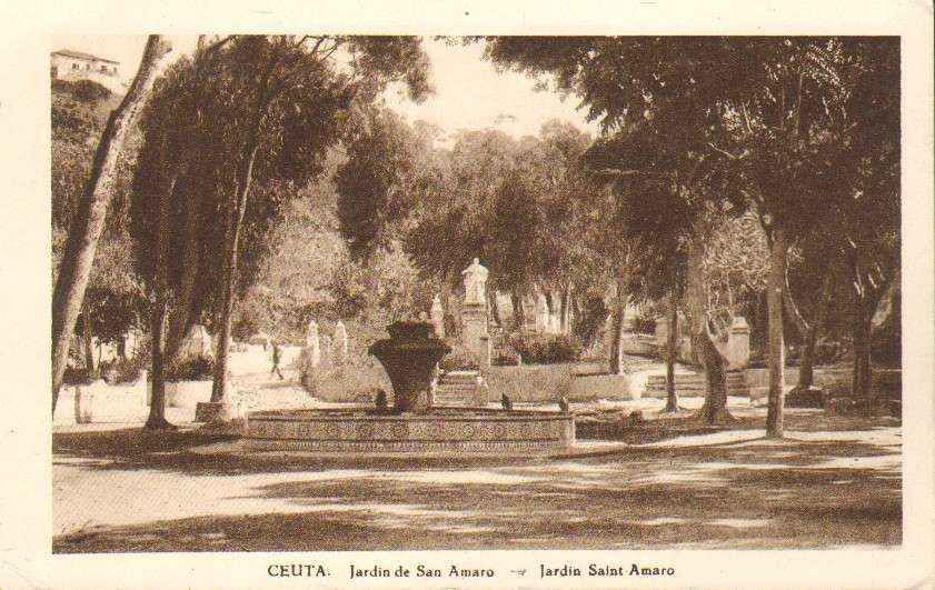 POSTAL ANTIGUA DE CEUTA. JARDIN DE SAN AMARO.