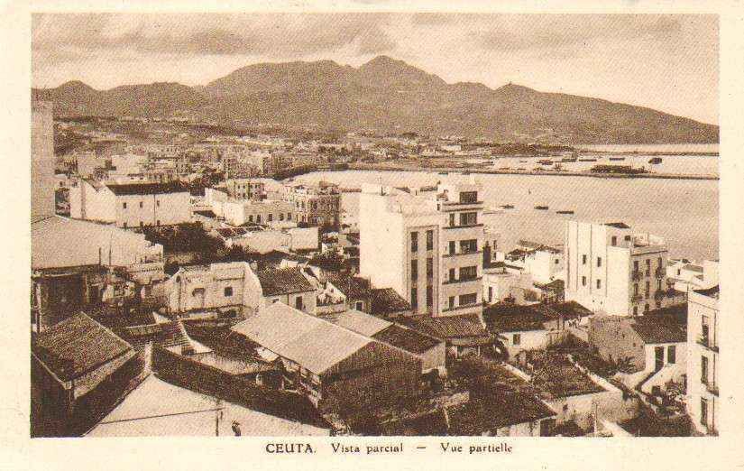 POSTAL DE CEUTA. VISTA PARCIAL.
