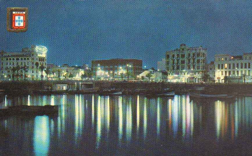 POSTAL DE CEUTA. Nº 10. VISTA NOCTURNA.