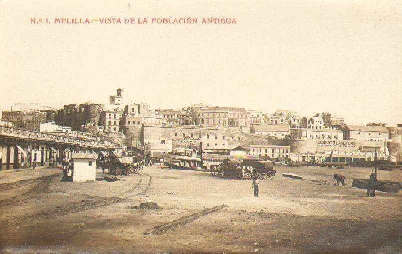 POSTAL FOTOGRAFICA ANTIGUA DE MELILLA. Nº 1. VISTA DE LA POBLACION ANTIGUA.