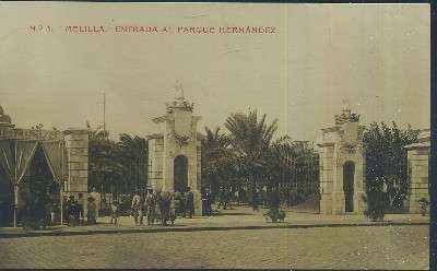 POSTAL ANTIGUA DE MELILLA Nº 3 ENTRADA AL PARQUE HERNANDEZ