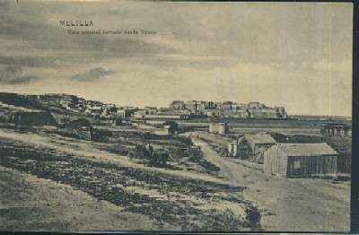 POSTAL DE MELILLA VISTA GENERAL TOMADA DESDE TRIANA