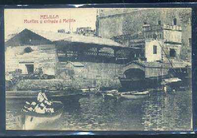 POSTAL DE MELILLA - MUELLES Y ENTRADA A MELILLA