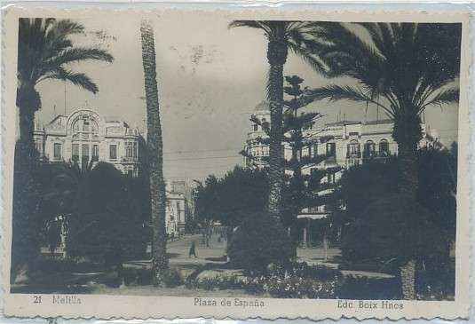 POSTAL DE MELILLA. PLAZA DE ESPAÑA Nº 21