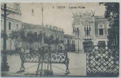 POSTAL ANTIGUA DE CEUTA. CASINO MILITAR Nº 8