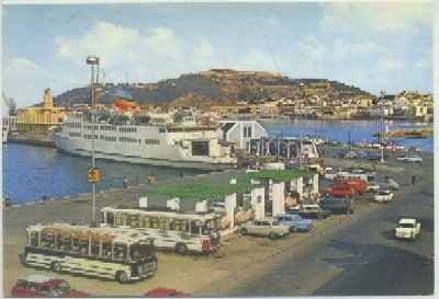 POSTAL DE CEUTA. TRANSBORDADOR Y MONTE HACHO Nº 40