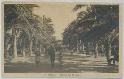 POSTAL ANTIGUA DE MELILLA. DETALLE DEL PARQUE Nº 4