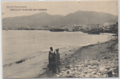 POSTAL ANTIGUA DE MELILLA. PLAYA DE LOS CARABOS Nº 1