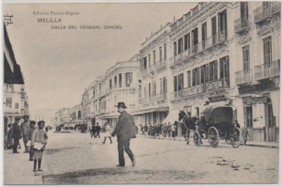 POSTAL ANTIGUA DE MELILLA. CALLE DEL GENERAL CHACEL