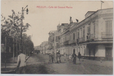 POSTAL ANTIGUA DE MELILLA. CALLE DEL GENERAL MARINA