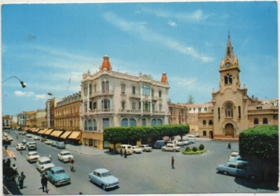 POSTAL DE MELILLA. PZA. MENENDEZ PELAYO Y AVD. DEL GENERALISIMO