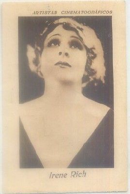 POSTAL DE CINE 11x7 cm: IRENE RICH. PUBLICIDAD POLVOS ANGELICA