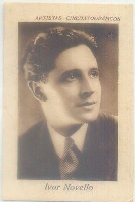 POSTAL DE CINE 11x7 cm: IVOR NOVELLO. PUBLICIDAD CONSULTORIO CLINICO