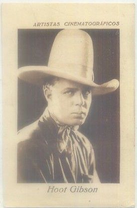 POSTAL DE CINE 11x7 cm: HOOT GIBSON. PUBLICIDAD POLVOS ANGELICA