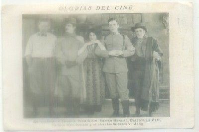 POSTAL DE CINE 11x7 cm: VARIOS ACTORES. COL. GLORIAS DEL CINE. SERIE F Nº 1