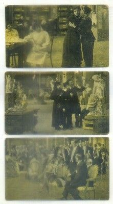 POSTAL DE CINE: EL PROCESO CLEMENCEAU. COL. INCOMPLETA DE 13 POSTALES. PUB. CHOCOLATES AMATLLER