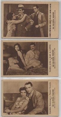 POSTALES  DE CINE: MARIA ALBA Y JUAN DE LANDA EN -SU ULTIMA NOCHE- COL. DE 8 POSTALES