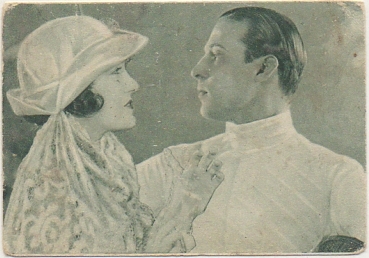 TARJETA POSTAL DE CINE. GLORIA SWANSON Y VALENTINO. OBSEQUIO CHOC. AMATLLER Nº 10