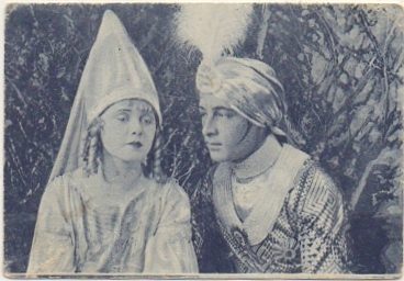 TARJETA POSTAL DE CINE. WANDA HAWLET Y VALENTINO. OBSEQUIO CHOC. AMATLLER Nº 13