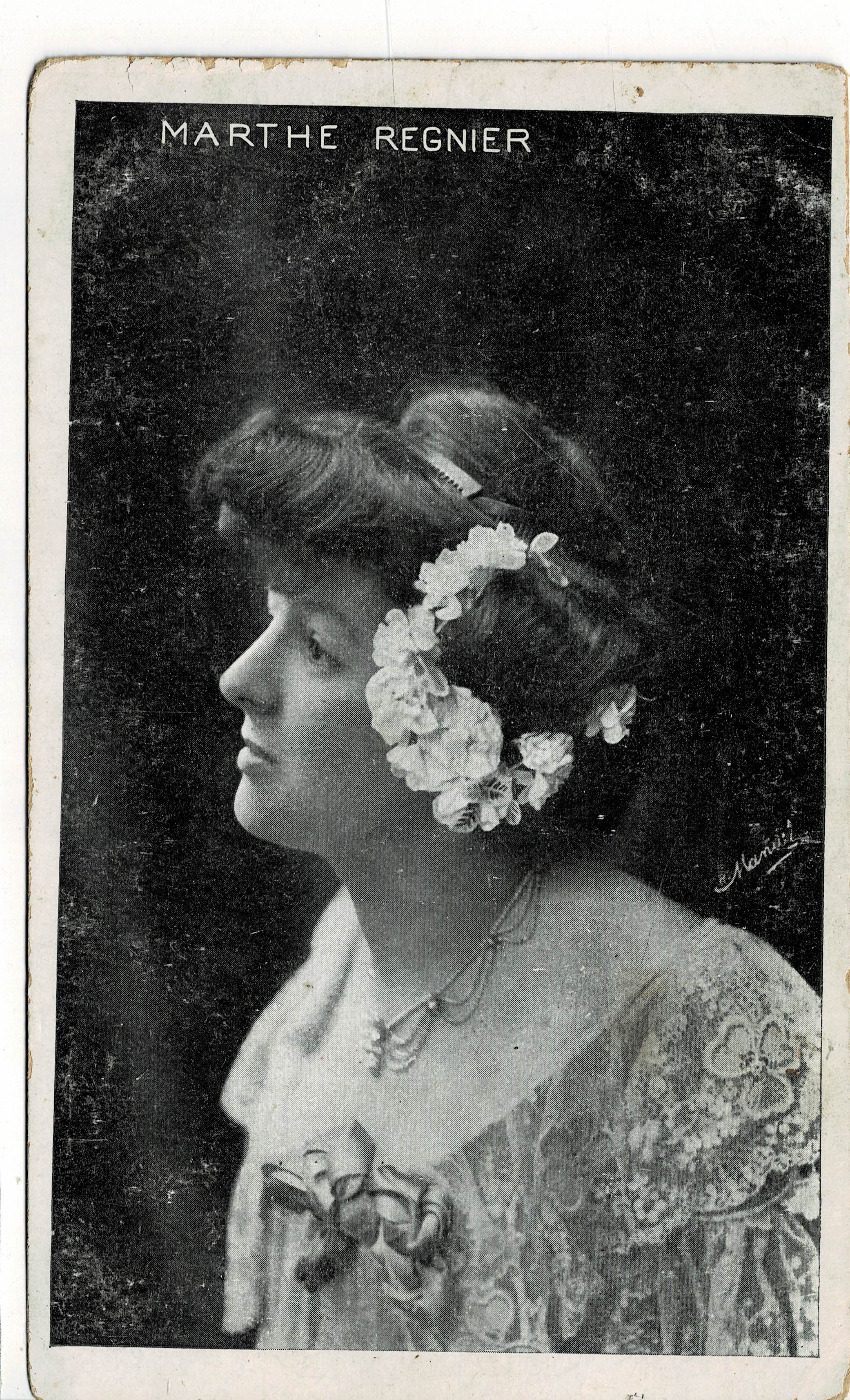 POSTAL DE CINE: ACTRIZ DE TEATRO MARTHE REGNIER.